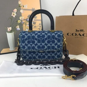 COACH Rogue Top Handle Bag In Signature Denim blue CR694 3way outlet New JAPAN - Picture 1 of 12