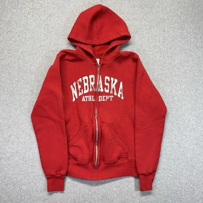 Толстовка с капюшоном женская Russell Athletic Nebraska Huskers размер S красная на молнии - Изображение 1 из 4