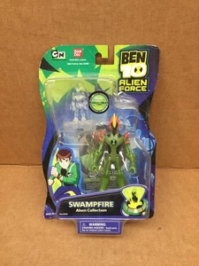 2008 SWAMPFIRE BEN 10 ACTION FIGURE MINI FIGURE ALIEN FORCE 27431 BANDAI ON CARD - Picture 1 of 7