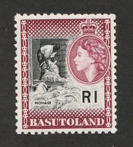 1963 Basutoland Sc# 82 - R1, QEII, Mohair Industry. MH Cv$55.00 - Picture 1 of 1
