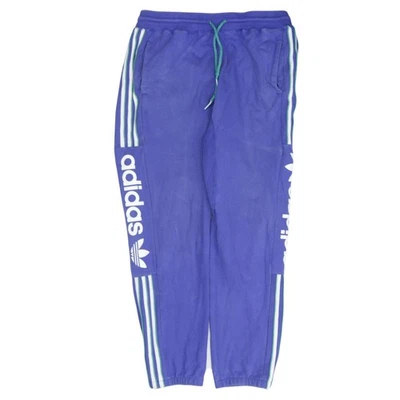 Adidas Mens Blue Jogger Trousers L Logo Sports Casual Pants - Image 1 of 4