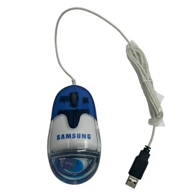 Samsung Aqua Promotional USB Wired Computer Mouse Y2K Frutiger Aero Brand New - Image 1 of 4
