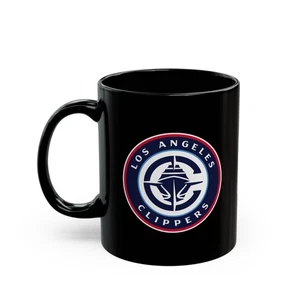 Taza negra Los Angeles Clippers 11 oz - Taza de café de baloncesto regalo para fanáticos de la NBA - Imagen 1 de 5