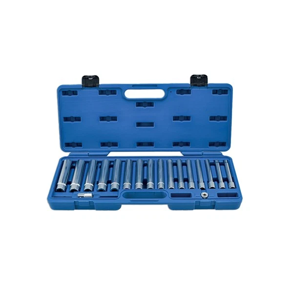 8420 Extra Deep Master Socket Set 18 Pieces 3/8" 1/2" Drive 6mm-21mm 120mm Laser