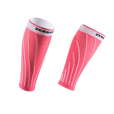 ZEROPOINT PRO RACING CALF SLEEVES - PINK SODA AND WHITE - SAVE 70% - Image 1 of 3
