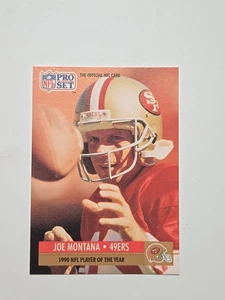 JOE MONTANA 1991 NFL PRO SET PLAYER OF THE YEAR  CARD  #3 - Imagen 1 de 2