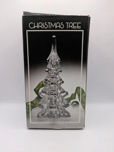 VINTAGE Crystal 8" Art Clear Glass Christmas Tree Figurine! Criterion Collection - Picture 1 of 10