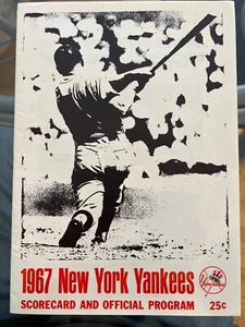 1967 NY Yankees Scorecard Program Scored Exc Condition - Picture 1 of 2