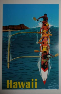 Hawaii - United Air Lines - Póster de tarjeta de ventana - Imagen 1 de 1