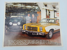 Press Photo General Motors Canada 10 Millionth Vehicle Monte Carlo Nov 5 1975