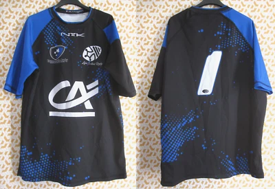 Maillot Rugby Tournefeuille Emile Ntamack porté #1 marine jersey Homme - XXL - Photo 1/4