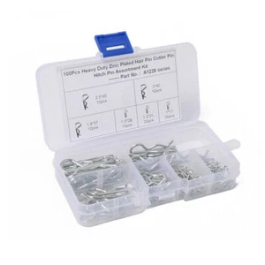 100PCS Hitch Clip Assortment Mechanical Hair R Cotter Pin Tractor Towing 2023 - Picture 1 of 11