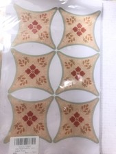 Retro Flower Pattern Wall Stickers Home Tiles Background  Decals Art Decor 30pcs