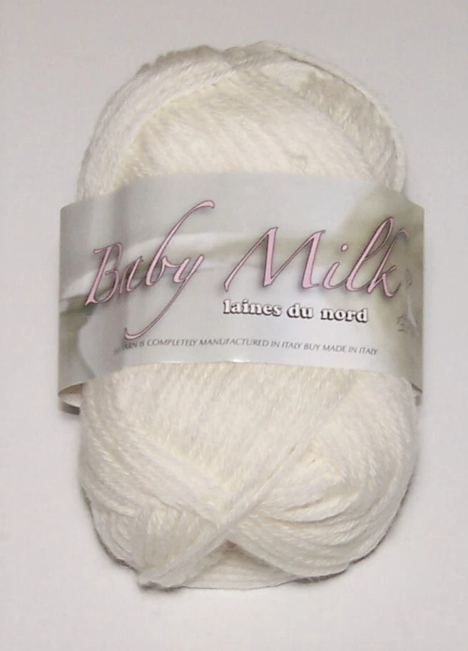 LOTE de 10 bolas Laines du Nord BABY MILK lana cachemir hilo de tejer #2 marfil Foto 1 de 1