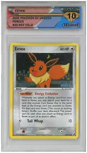 2005 Pokémon EX Unseen Forces EEVEE #55/115 Reverse Holo 💎 DSG 10 Gem Mint - Picture 1 of 2