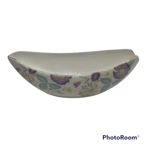 Vintage Sango Gravy Boat Japan Bouquet  Fine China Floral Platinum Trim White - Picture 1 of 8