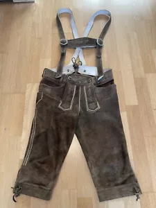 Kniebund Trachten Lederhose SPIETH & WENSKY Gr. 46 Wild Bock Antik - Bild 1 von 5