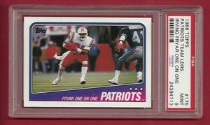 1988 Topps #175 New England Patriots Team Leaders PSA 9 como nuevo Pop 5 Irving Freyar - Imagen 1 de 1