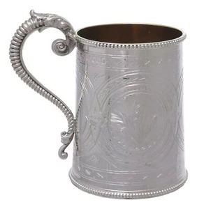 ANTIQUE - Sterling Silver - Robert Harper Victorian Christening Mug - 1864 - Picture 1 of 4