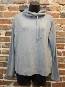 Banana Republic Sweatshirt Gray Cowl Neck Drawstring Womens XS - Picture 1 of 8