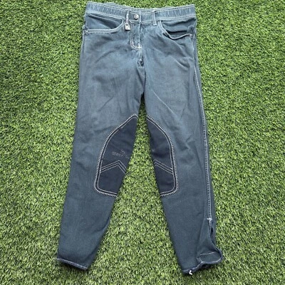 Pantalones Romfh 26 Gris Negro Mujer Medio Asiento Ecuestre Foto 1 de 4