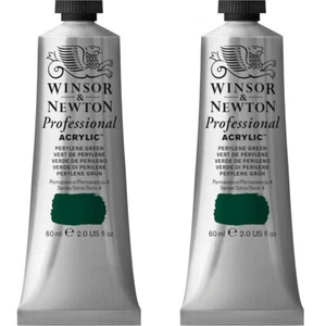 2x Winsor & Newton 60ml Professional Acrylic Colour Paint Tube Perylene Green S4 - Picture 1 of 3