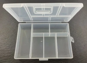 Sortierkiste Perlenbox Sortierbox Transparent 8,5x12cm 6 Fächer 2 Stück SERAJOSY - Bild 1 von 1