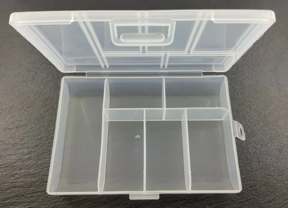 Sortierkiste Perlenbox Sortierbox Transparent 8,5x12cm 6 Fächer 2 Stück SERAJOSY - Bild 1 von 1