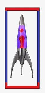 Mathmos Telstar Rakete Lavalampe - Violett-Rot mit 2 Halogen spot GU10 28W Neu - Bild 1 von 5