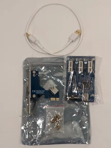 PCIe 1 to 3 PCI Express 1X Slots Riser Card Mini ITX 3 PCI-e Slot Adapter1 to 3 - Picture 1 of 11