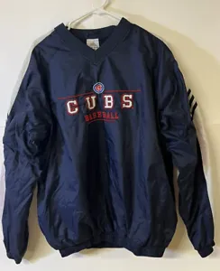 Vintage Cubs Baseball Pull Over Adidas Large - Picture 1 of 5