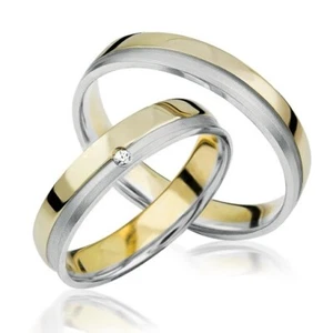S918 Simon & Söhne Trauringe Gold 333–916 | 1 Brillant | poliert | 4 mm - Bild 1 von 1