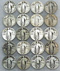 1925-1930 Standing Liberty Silver Quarters Vg/Fine Half Roll of 20 coins #H910