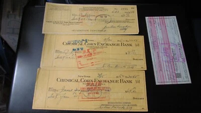 Floyd Patterson Autograph Hand Signed Check with 3 Training Camp Checks (6) - Image 1 of 4