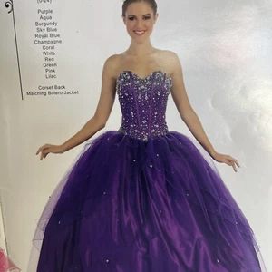 QUINCEAÑERA 15 O DULCE 16 DRSSES ENVIAR MASAJES PARA AVELABEL TAMAÑO Y COLOR - Imagen 1 de 12