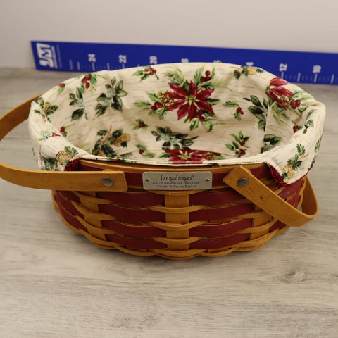 Longaberger Basket 2007 Christmas Collection Sweats & Treats Cloth Liner Cover