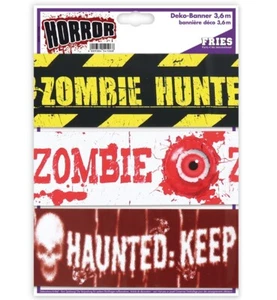 Halloween 3 x 3,6 m Absperrband Tatort Bank Horror Fasching Karneval Banner - Picture 1 of 4