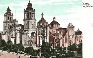 Vintage Postcard 1990's View of Cathedral Church de Mexico MX - Picture 1 of 2