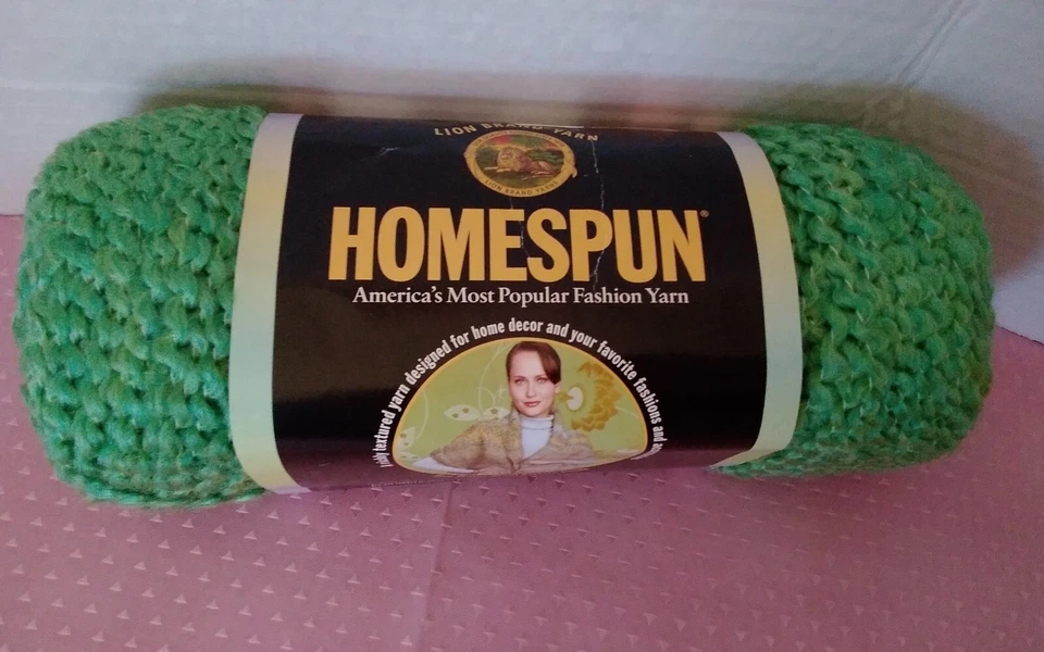 Homespun Lion BRAND Yarn Florida Keys Green #369 Acrylic 185 Yards 1 Skein