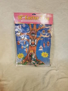 Vintage 18" Cardboard Easter Tree With Ornaments Old New Stock - Picture 1 of 3