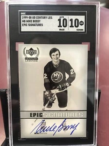 1999-00 MIKE BOSSY UD Century Legends Epic Signatures. Classificato SGC 10/10.iSLANDERS - Foto 1 di 7