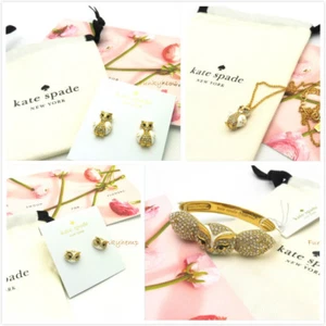 NWT Kate Spade Star Bright Owl Mini Pendant/Studs/Reversible Earring/Bangle  - Picture 1 of 18