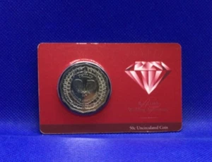 AUSTRALIA • 2007 • Royal 60th Wedding Anniversary • Uncirculated 50c on card - Picture 1 of 2