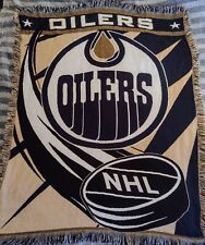 Edmonton Oilers Blanket Tapestry Throw Vintage NHL The Northwest Company 54×43