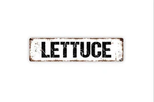 Lettuce Sign - Vegetables Garden Marker Produce Farmers Market Rustic Street - Picture 1 of 5