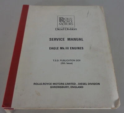 Manuale Officina/Servizio Manuale Rolls Royce Motore Diesel Eagle Mk. III - Immagine 1 di 4
