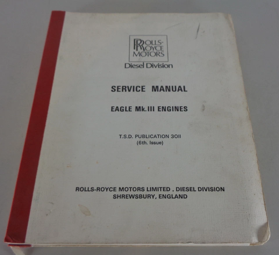 Manuale Officina/Servizio Manuale Rolls Royce Motore Diesel Eagle Mk. III - Immagine 1 di 4