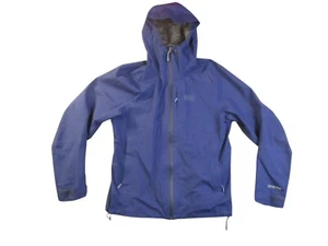 REI CO-OP Gore-Tex Rain Jacket Women's Large Blue Hoodie Hike Outdoors Peak 2.5L - Picture 1 of 20