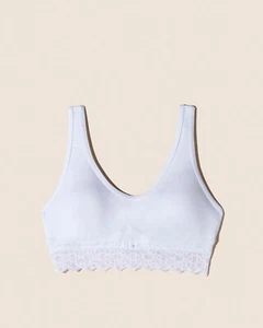 CLEARANCE - Cosabella Bella Avi Tween Tall Triangle Bralette in White - S, M - Picture 1 of 2