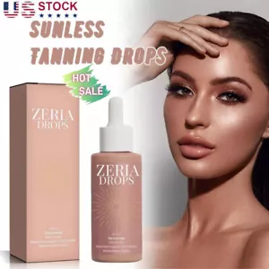 Zeria Drops Sunless Tanning Drops Natural Boost Melanin Enhancing Skin Tone US🔥 - Picture 1 of 17